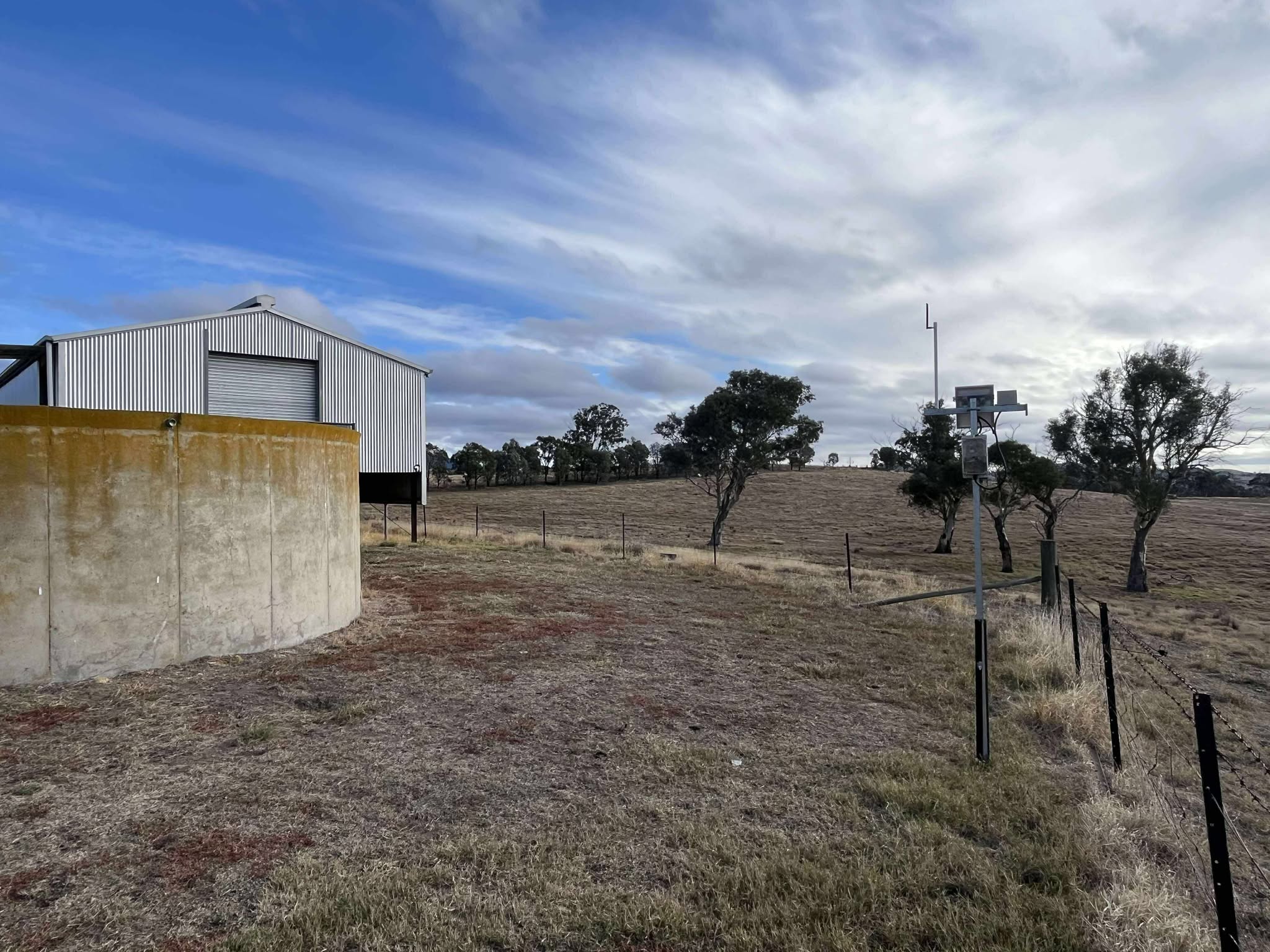 Existing LoRa monitoring station deployed at Spring Valley Farm, rural NSW